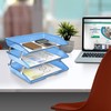Acrimet Facility 3 Tier Letter Tray Side Load Plastic Desktop