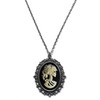 Victorian Vault Skeleton Skull Cameo Steampunk Gothic Pendant Necklace on
