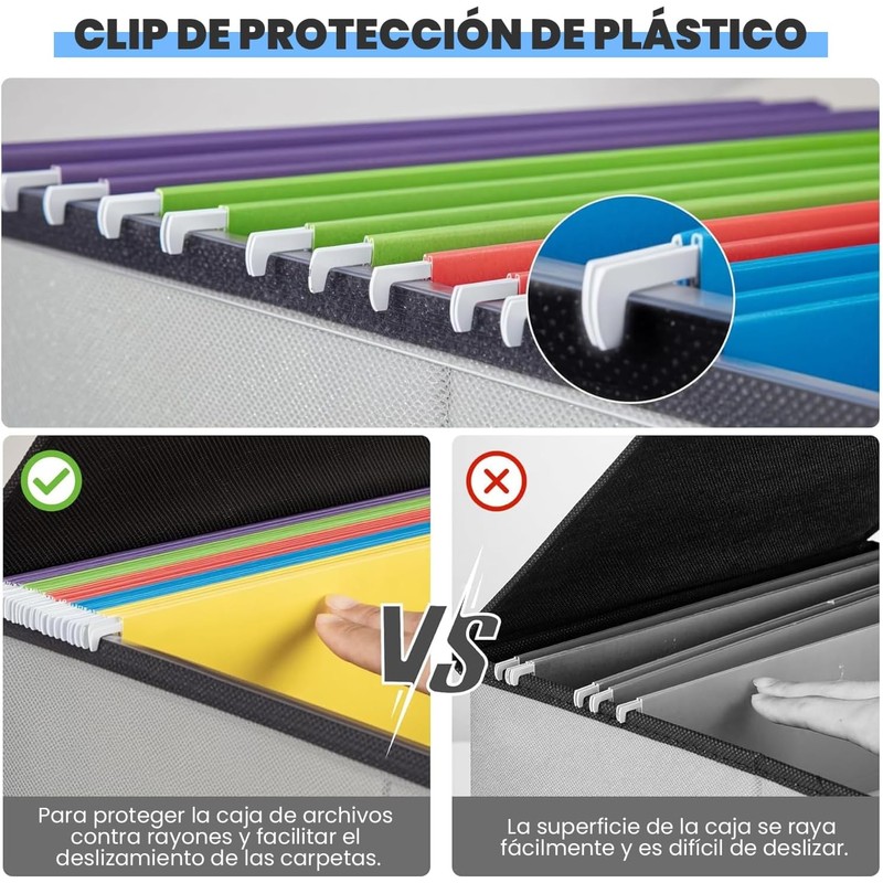 Paquete de 2 Cajas Organizadoras de Archivos con Tapa y