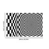 Black and White Checkered 3D Visual Effect Floor Rug Mat