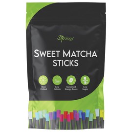 Sipology: Sweet Matcha - Salted Caramel - 10 Stick Pack, Powder Drink Mix, Hot Or Cold, Japanese Matcha, Low Sugar & Stevia Sweetened, Energy Boost