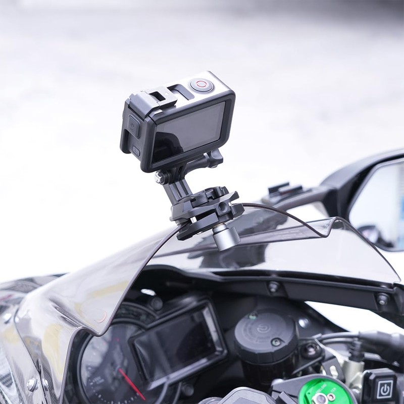 MAXCAM Aluminium Alloy Clips for Motorcycle Windshields Compatible with DJI