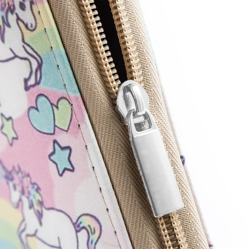 DonDon Women's Purse with Zip, Unicorns and Flamingos Multicolour