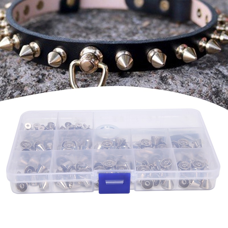 Punk Rivets Bucket Shape Spikes Zinc Alloy Craft Making Accessories