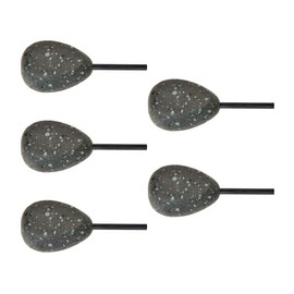 5 Pcs Green Color Carp Fishing Weights Sinkers Material Lead Flat Pear Inline Equipment Accessories Gear Tackle Kit Coated Tapered Ideal for Surf Fishing Pier Bank Fishing Saltwater