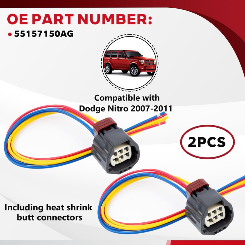 Svicari 2PCS Rear Tail Lights Connector Plug Wiring Harness Compatible