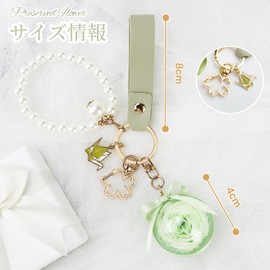 Sanquuqoo (2024 New Release) Mini Shape Preserved Flower Key Chain for Women Women Women Cute Mini Gift Birthday Mother's Day Girlfriend Wife Wedding Gift Popular Birthday Anniversary Hinamatsuri