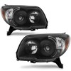 AXLAHA for 2006-2009 Toyota Halogen Headlights Black Pair