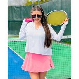 G4Free SPF Shirts for Women Rash Guard Long Sleeve Tops UV Protection Shirts Running Hiking Outdoor (White,M)