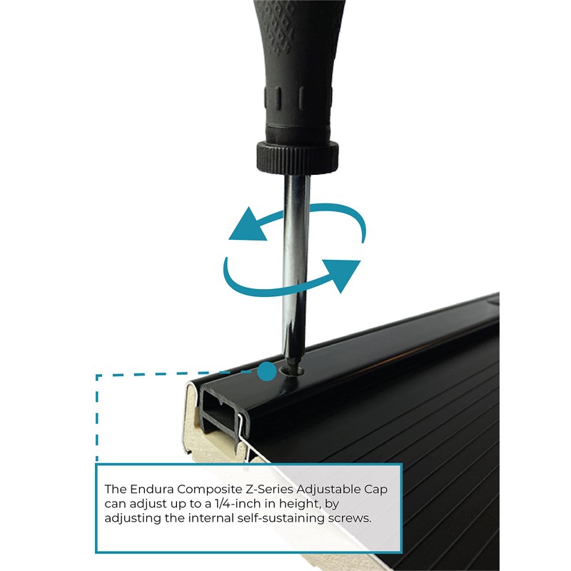 Endura Composite Exterior Door Z-Series Adjustable Threshold Cap (Woodgrain)