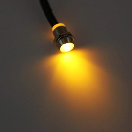 EBTOOLS LED Panel Pilot Light Indicator Light 12V LED Panel Pilot Dash Warning Light Indicator Lamp 4 Pcs 12v 8mm LED Panel Pilot Dash Warning Light Indicator Lamp Car Van Yellow