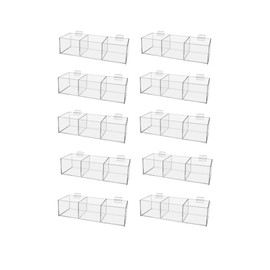 10 Pack Slatwall Basket Clear Acrylic Bin Transparent Plexiglass Organizer Tray Slot Wall Containers for Organizing Hardware Tool Garage Wall DIY Craft Workbench by Marketing Holders