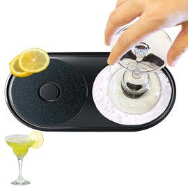 KKJCXY Bar Glass Rimmer – All-in-One Margarita Salt Rimmer Set for Cocktails, Salt and Sugar Rimmer Tray for Drinks – Drink Rimmer, Glass Rimmer for Margarita Rim, Cocktail Rimmer for Bar Tool