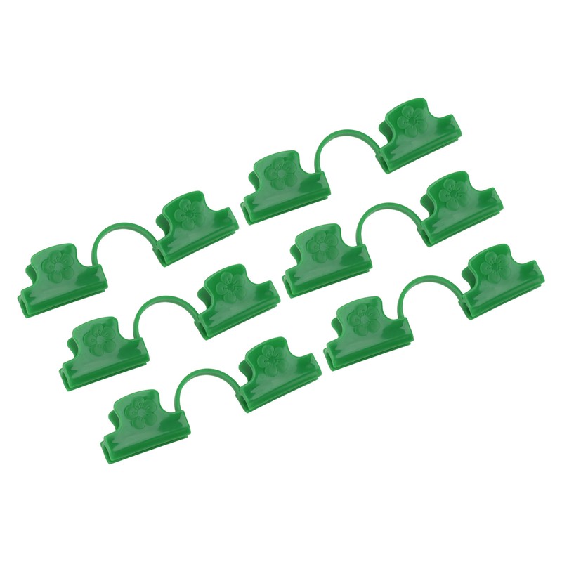 50Pcs Greenhouse Clamp PE Plastic 2 Head Plant Film Clamp