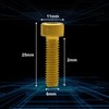 Biqiure M6 Motorcycle Screw Yellow Aluminum Alloy Motorcycle Hex Socket
