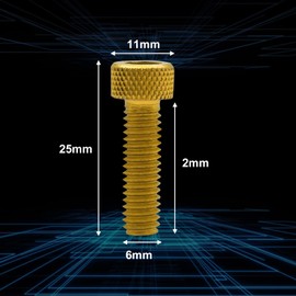 Biqiure M6 Motorcycle Screw Yellow Aluminum Alloy Motorcycle Hex Socket Head Bolts Bumper Screws M6 x 20mm Motorcycle License Plates Fairing Bolts Screws,10pcs