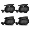 4-Pack 360° Self-Adhesive Furniture Casters with Brake, 110 lb Set