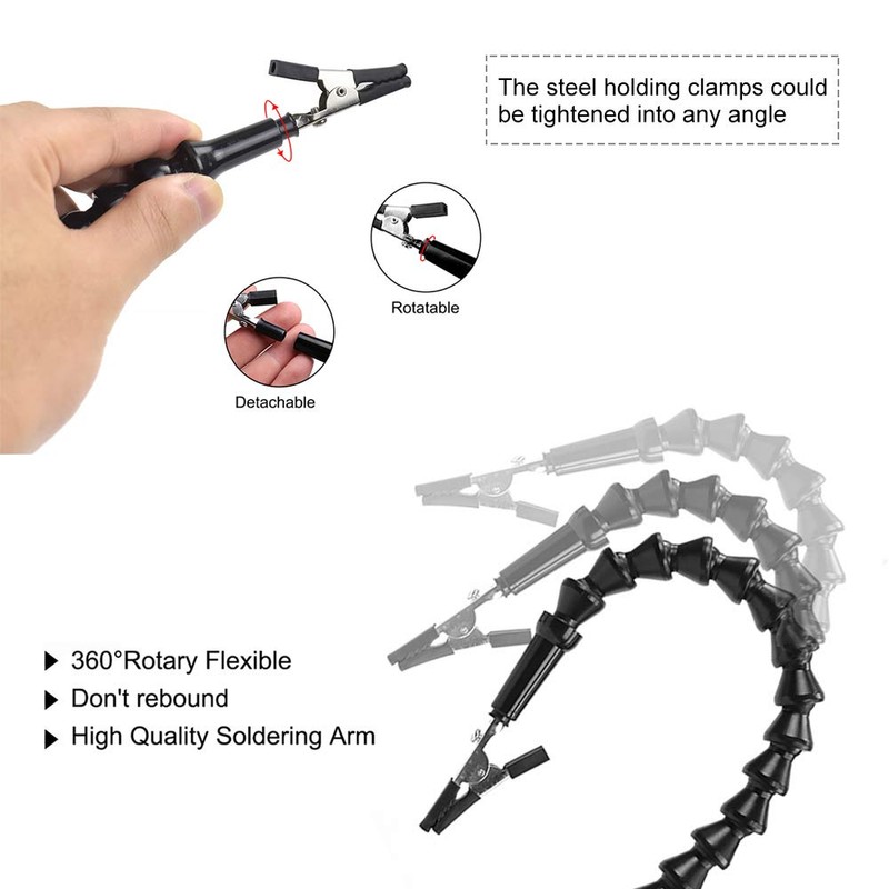 Helping Hands Soldering, Third Hand Soldering Tool PCB Holder Flexible