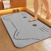 Tapetes Para Bano Antiderrapantes Absorbente Alfombrila Gris