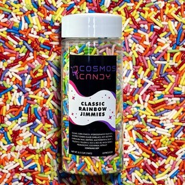 Classic Rainbow Sprinkles (Jimmies) by Cosmos Candy | 114 Grams