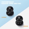 KNOBWELL 6 Pack Matte Black Classic Passage Door Knob for