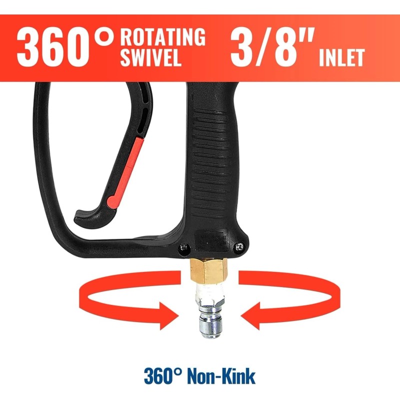 YAMATIC Pressure Washer Gun 5000 PSI Power Washer Extension Wand