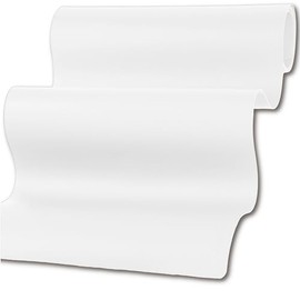 Mahewa® Premium Table Runner Made of Imitation Leather - Faux Leather Table Runner Washable and Waterproof - Leather Table Runner Table Runner in Leather Look (Square, 135 x 30 cm, White)