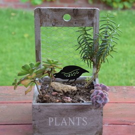 NUOBESTY - 4 estatuas Decorativas para jardín de codornices de Metal, estacas de jardín, Animales, pájaros, decoración al Aire última intervensión para césped