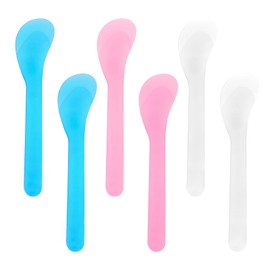Trinkrittey 6 PCS Cosmetic Spatula Random Color Plastic Beauty Spoon Reusable Cosmetic Dig Scoop Spatula Mask Tip for Mixing and Sampling Facial Cream Brush Makeup Scoop 12.5x2.8cm(4.92x1.1inch)