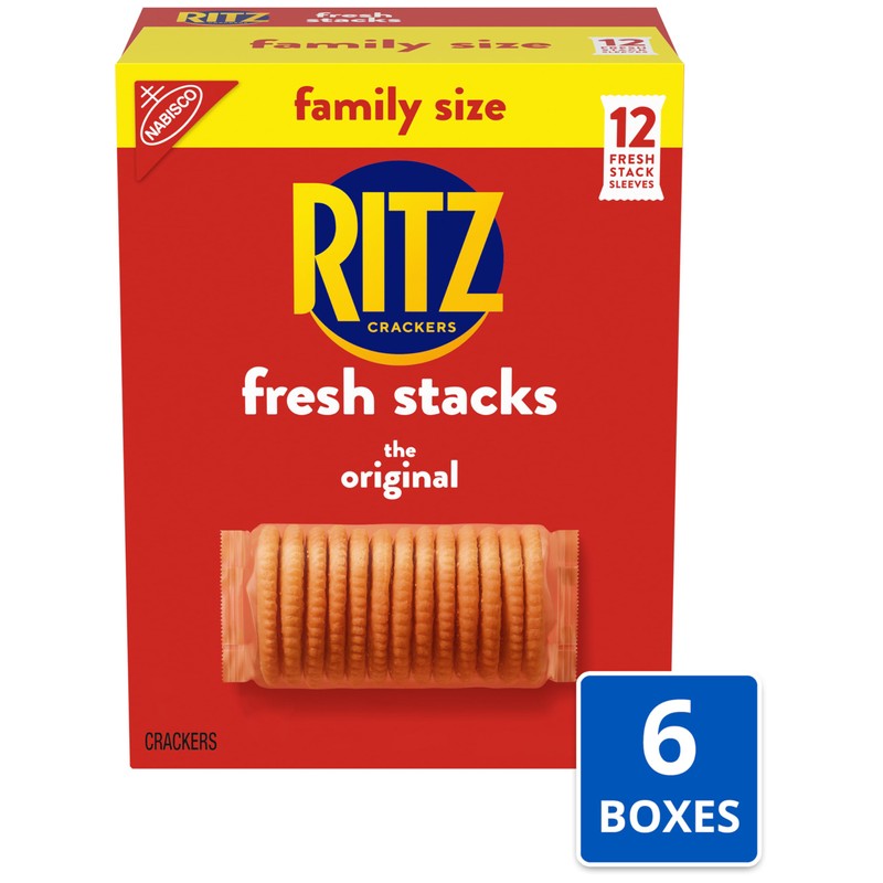RITZ Fresh Stacks Original Crackers, Bulk Travel Snacks, Family Size,