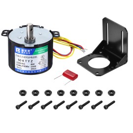 DMiotech Synchronous AC Reduction Motor with Motor Bracket 50KTYZ AC110V 100RPM Ac Motor 5N.CM CW/CCW Low Noise Gearbox Electric Motor for Instrumentation Automation Control