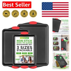 Essential 3-Piece Nonstick Baking Set - Perfect for Roasting, Baking & Toasting