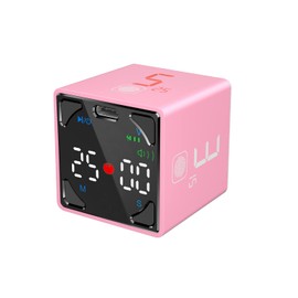 TickTime Cube - Roll Up and Start Countdown! Pomodoro Timer, Double-Sided LED Panel, Tap Operation, Kitchen Timer, 3 Levels of Volume Adjustment, Silent Mode, Vibration Mode, Pause Pause, Magnetic