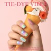 GLAMERMAID Tie Dye Press on Nails Medium Square, Ombre Light
