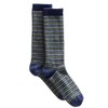 Tey-Art Fair Trade Ivy Stripe Alpaca Socks (L (10-13), Blue)