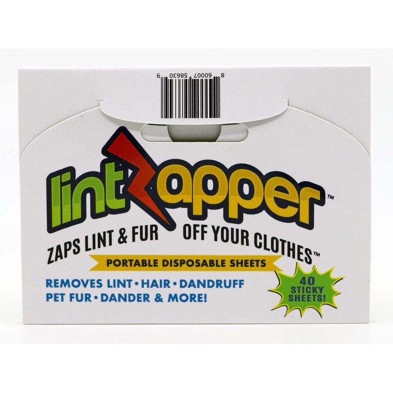 FURZAPPER LintZapper Portable Lint Remover Sheets 3 Pack 40 Sheets