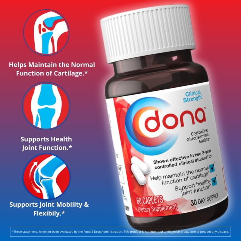 Dona Crystalline Glucosamine Sulfate 750 Count