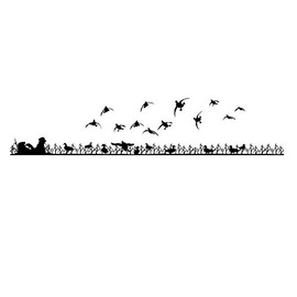 Waterfowl Decals Duck Hunting Field Scene Window Kit – Hunting Truck Rear Window Kit – 1703 (Black)