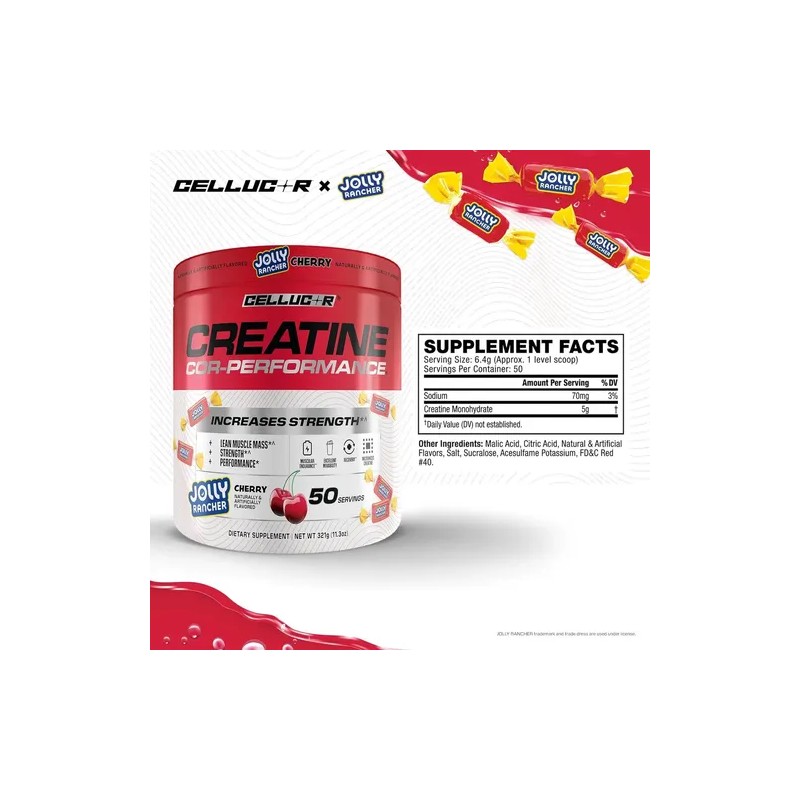 Cellucor Creatine Creatina Monohidratada Sabor Jolly 50 Serv Cherry