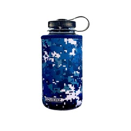 Koverz Water Bottle Sleeve, Neoprene Insulated Bottle Sleeve, Fits 32-40 Oz. Water Bottle, Washable and Reusable, XL Size, Marine Digicam