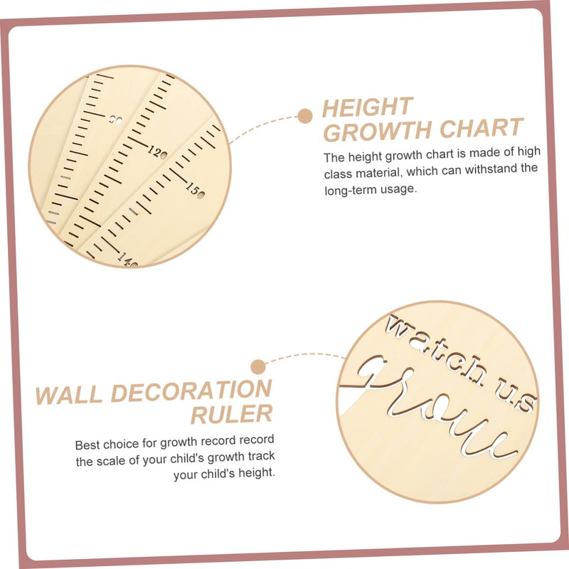 DECHOUS 1 Set Children's Height Ruler Wood High Board Children's