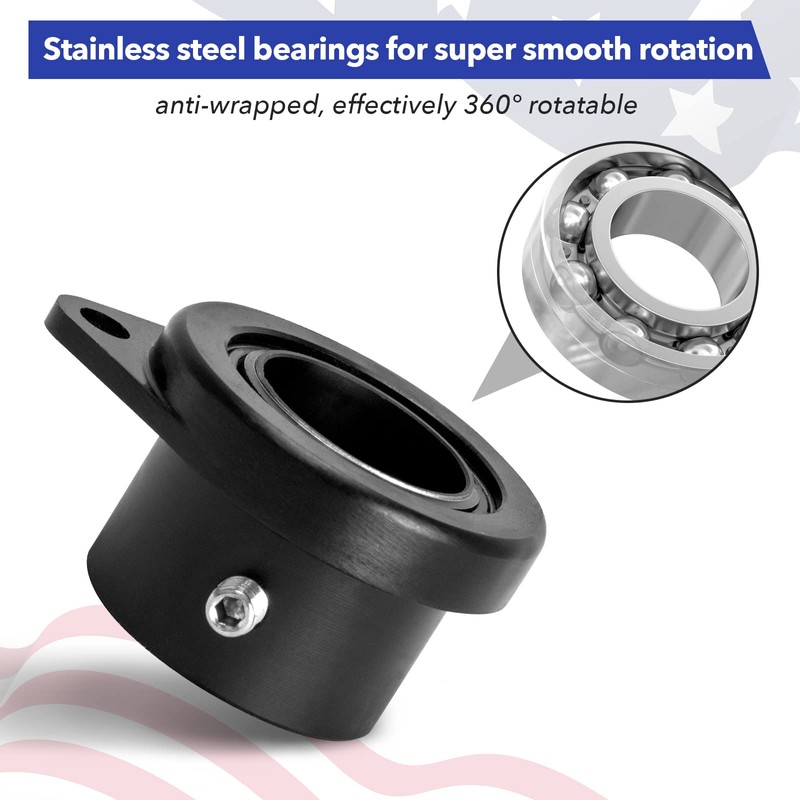 FLAG WIN Aluminum Alloy Flagpole Ring Set with Bearings 2