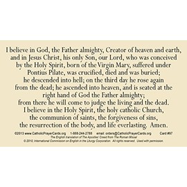 The Apostles' Creed Holy Card (10-pack) with Two Free Bonus Cards Included