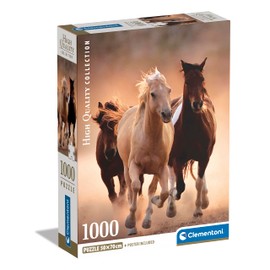 Clementoni 39771 Collection-Running Horses 1000-Piece Jigsaw Puzzle for Adults, Made in Italy, Multi-Colour