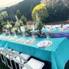 6 Pack Teal Tablecloth 60 x102 inch Polyester Table Cloth