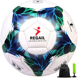 Aipwerer Football Size 4 Children, Standard Training Football, Leather Football, Prevent Bumping, Football with Pump, Net, Bag and Gas Needle (Ball No. 4), Ball No. 4)