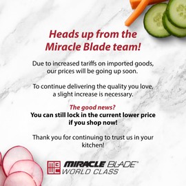 Miracle Blade World Class Professional Series 13 Piece Chef's Knife Collection - Ergonomic and Versatile Flash Forged Blades