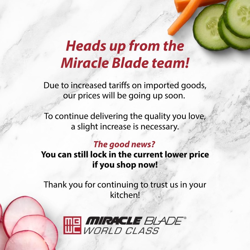 Miracle Blade World Class Professional Series 13 Piece Chef's Knife