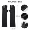 Long Finger Claw with Black Gloves for Women Scary Vampire