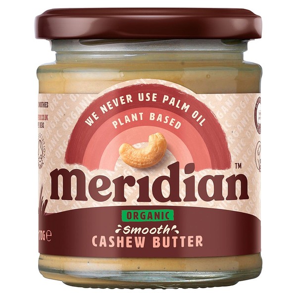 Natures Best Meridian Organic Smooth Cashew Nut Butter, 170G